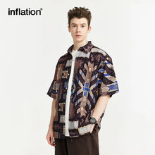 Subordinate Style Seersucker Shirt 2024 Spring And Summer New Street Fashion Brand Loose Men's Short Sleeve Lining