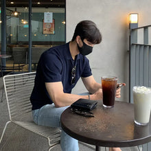 Summer Thin Lapel Polo Shirt Men's Loose Casual Solid Color Short-sleeved  Knitted T-shirt