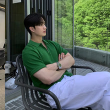 Texted Sweater Men's Short-sleeved Summer Breathable Korean-style All-match Fashionable