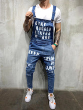 Wish Fashion Men's Strap Denim Pants Ripped Jeans Trousers Popular Popular Work Clothes