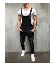 Wish Fashion Men's Strap Denim Pants Ripped Jeans Trousers Popular Popular Work Clothes