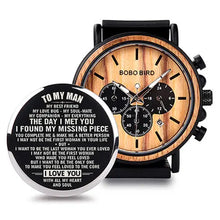 Wooden Men Watches Relogio Masculino Top Brand Luxury Stylish Chronograph Military Watch A Great Gift