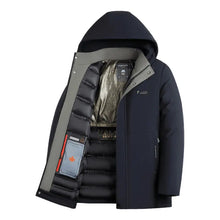 Woodpecker 2024 Fall/Winter New Hooded Warm Windproof Cold-proof Fleece-lined Thickened Dad Men's Cotton Jacket