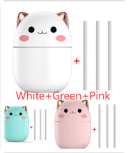 Cute Cat USB Air Humidifier – Ultra-Silent Aromatherapy Diffuser with LED Mist for Home, Office & Car