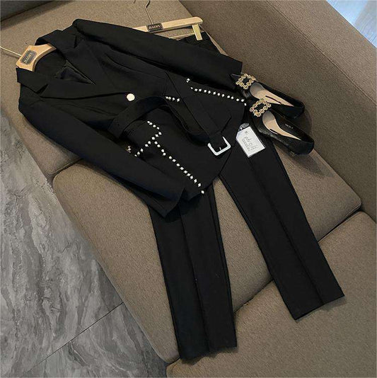 New Professional Small Suit Fashion Suit Femininity Casual Suit Slimming Two-piece Set