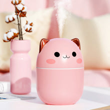 Cute Cat USB Air Humidifier – Ultra-Silent Aromatherapy Diffuser with LED Mist for Home, Office & Car